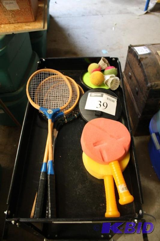 Lot of (8) including (4) Badminton Rackets w...