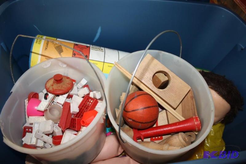 Box lot Including Building Blocks, Football,...