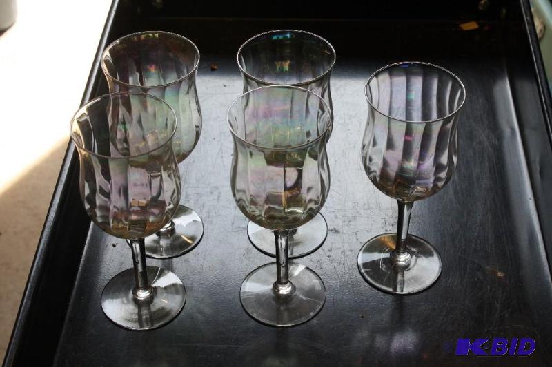 Lot of (5) Vintage Depression Glass Footed St...