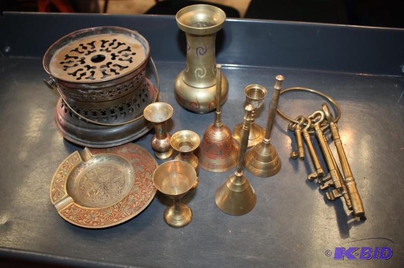 Mixed lot including Copper Keys, Copper Bells...