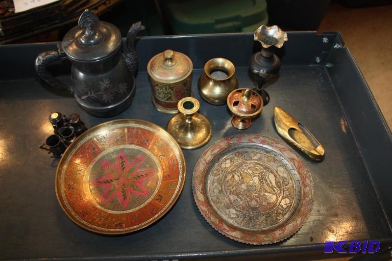 Lot of (13) Including Brass Candle Holder, B...