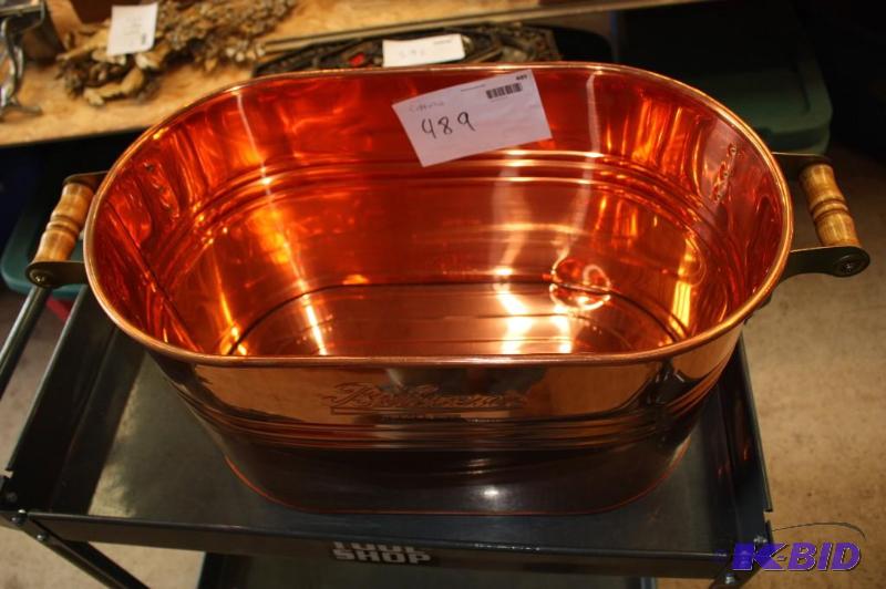 Behrens Mfg. Co. Large Copper Basin, Logo on ...