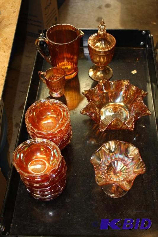 Lot of (20) Carnival Glass items including, B...