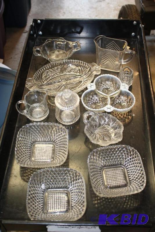 Lot of (10) Including Vintage Cut Glass Bowl...
