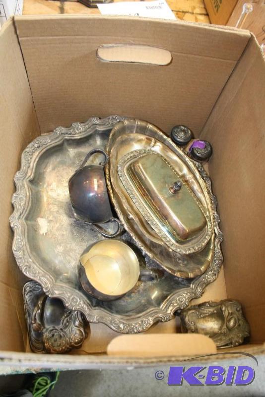 Box lot including a Copper Dining set with Co...