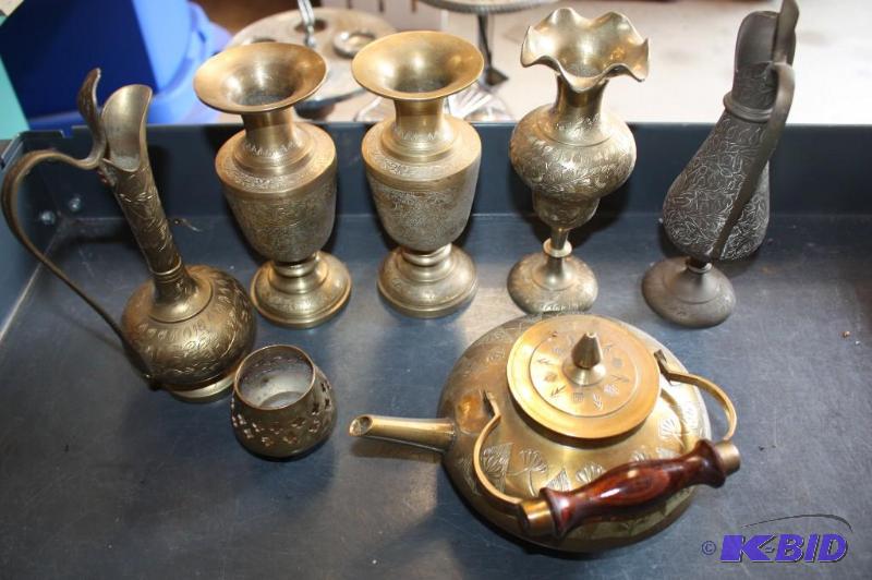 Lot of (7) Including (1) Brass Candlestick H...