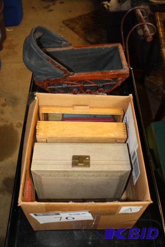 Box Lot Including (1) Vintage Doll Stroller,...