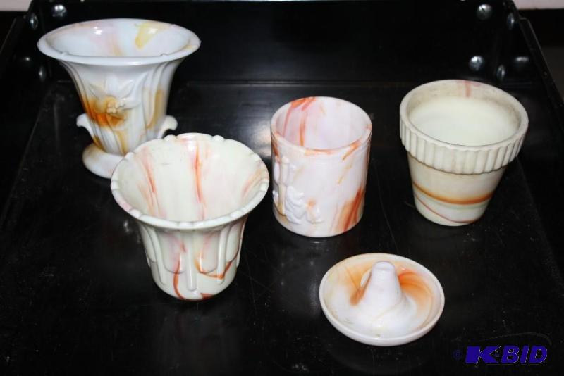 Lot of (4) Including (1) Vintage Akro Agate ...