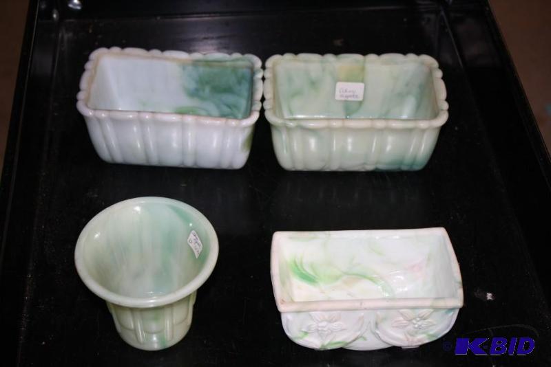 Lot of (4) Including (1) Akro Agate White Gr...