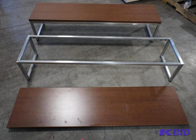 2 Bench retail Displays  60&quot long x 15&...