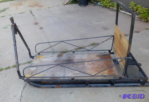 lot 32 image: Custom Made Dog Sled Style Snow SledTrailer ...