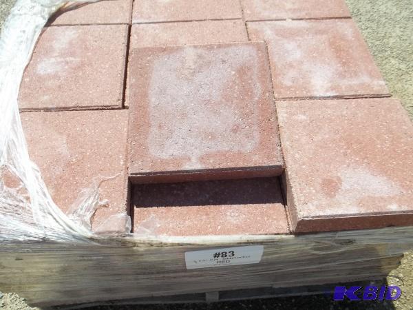 12&quot Square Smooth Red, Qty. 63, Pallet w...