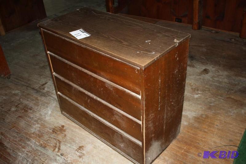 Wooden dresser with 4 drawers, 38&quotx18&qu...