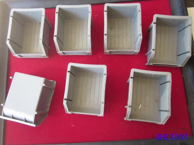 lot 141 image: Lot of (7) 5 inch gray hanging part trays.&nb...