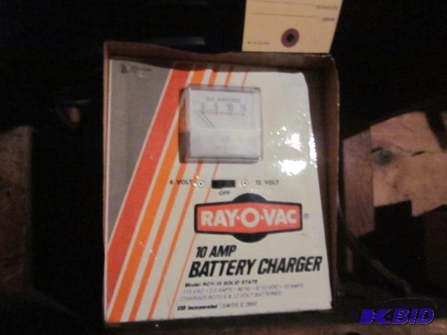 lot 63 image: 6 and 12 Volt Ray-O-Vac 10 Amp battery charge...