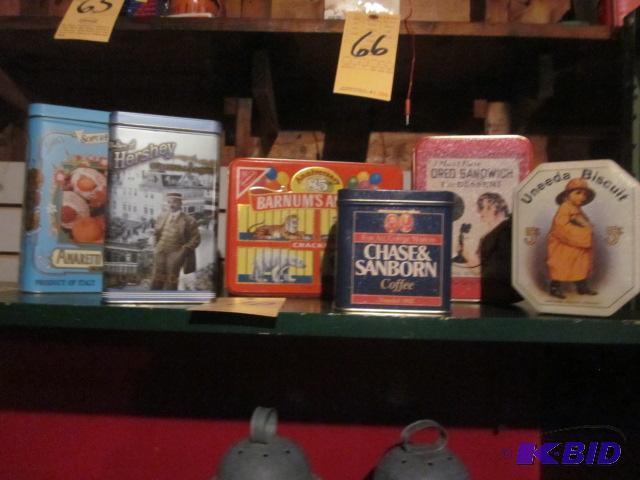 lot 70 image: Lot of collectible tins....