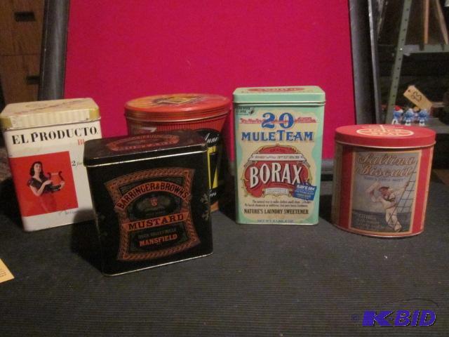 lot 78 image: Lot of collectible tins, some vintage....