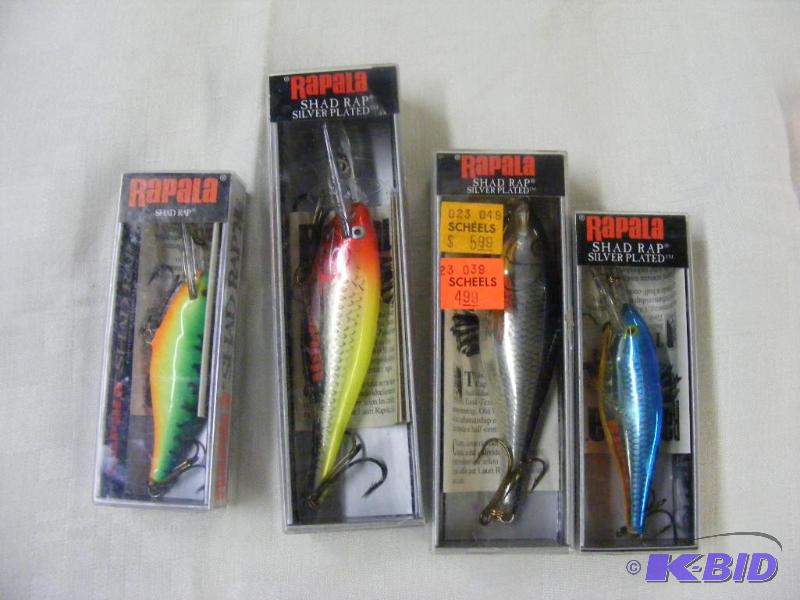 Four Rapal Lures, in boxes...