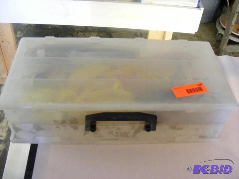 Double Sided Plastic Tackle Box has cracked l...
