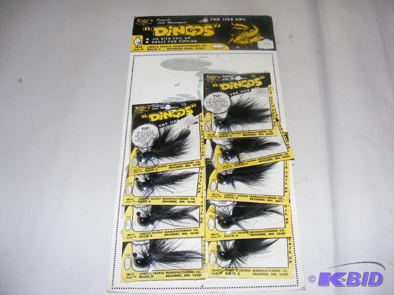9 Lindys Dingos Jigs on cards...