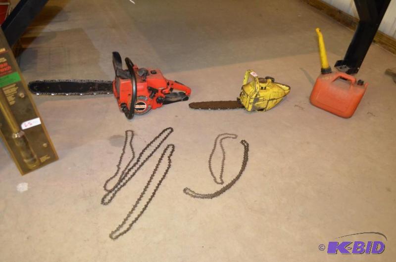 lot 138 image: 2 chain saw and chain   Skil Chainsaw Automat...