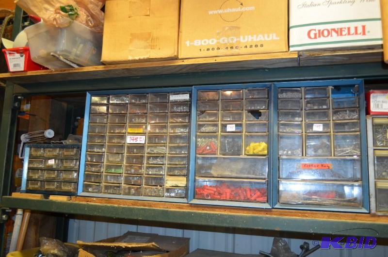 lot 145 image: 4 drawer sets holding cotter pins, nails and ...