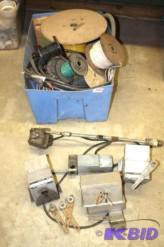 lot 149 image: Colman Actuator  Large box of electrical wi...