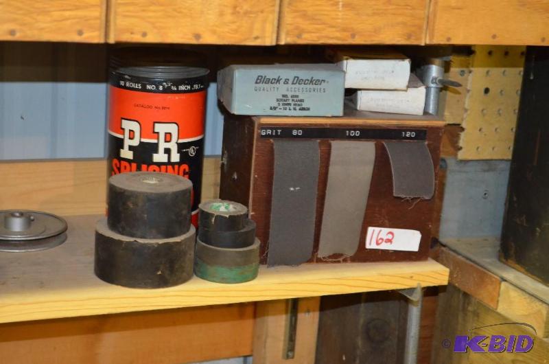 lot 162 image: Splicing compound, tape, grit paper in nice s...