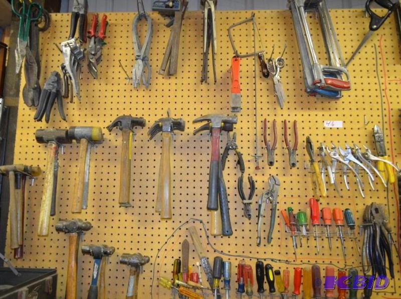 lot 46 image: Hundreds of dollars in tools- All on Peg boar...