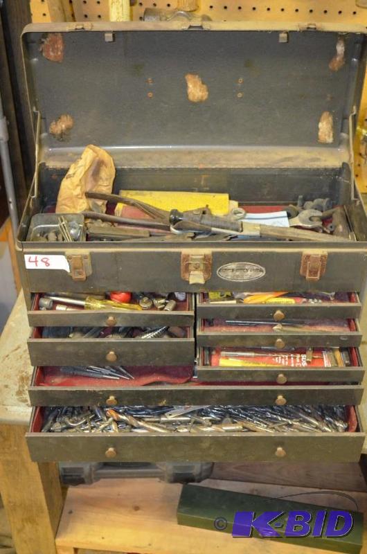 lot 48 image: Union Super Steel Machinist Tool Chest with c...