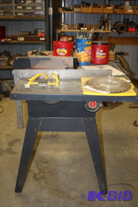 lot 61 image: Craftsman 10 inch Motorized Table Saw. Model ...