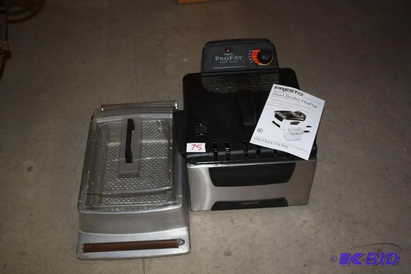 lot 75 image: Presto Pro Fry Deep Fryer Duo Basket Model ...