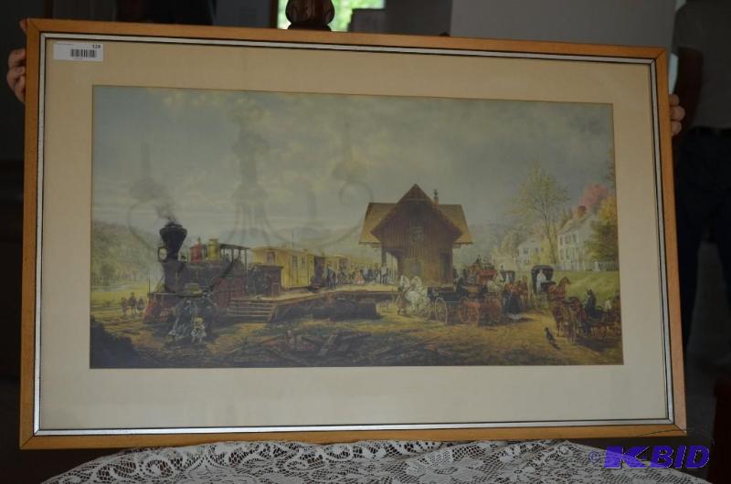 lot 124 image: Framed print by Edward Lamson Henry (American...