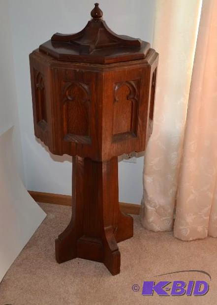 lot 128 image: Antique Baby Baptismal - 44 x 19 inches...