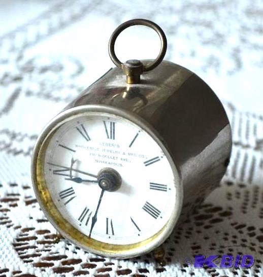lot 137 image: Antique Waterbury Travel Alarm Clock from Leb...