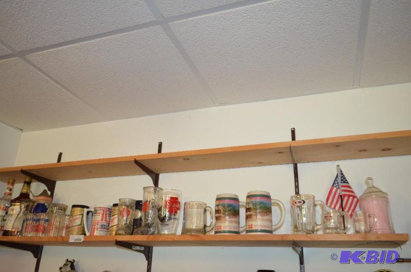 lot 180 image: Lg. Lot of Collectible Advertising glasses &a...