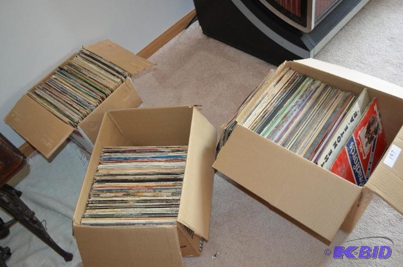 lot 197 image: 3 boxes of vintage records including &quot5...