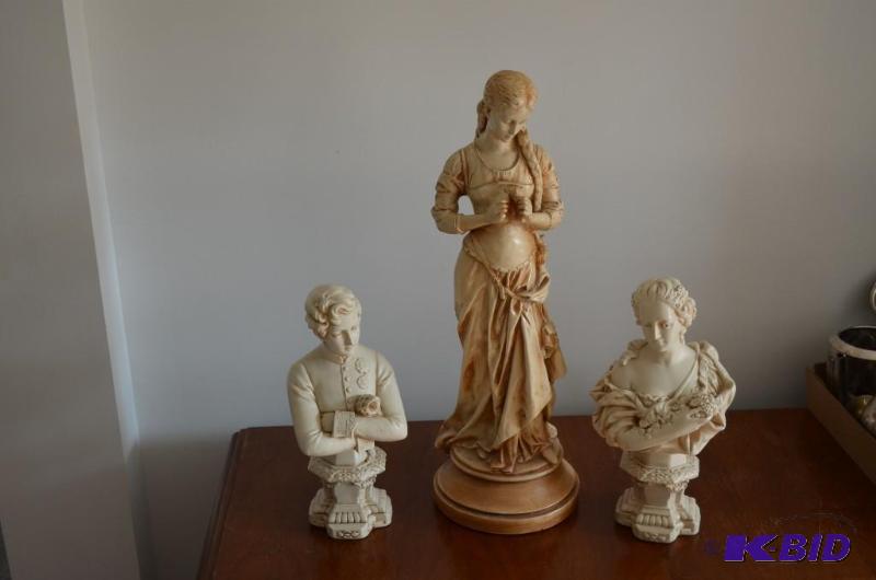 lot 238 image: 3 figurines made by Alexander Backer Co. Look...