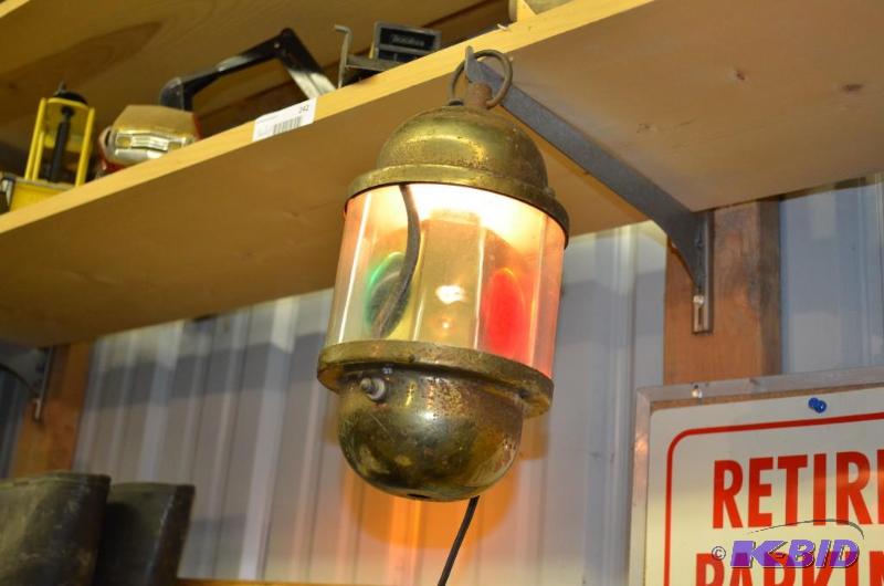 lot 250 image: Vintage swag light with rotating beacon. &nbs...
