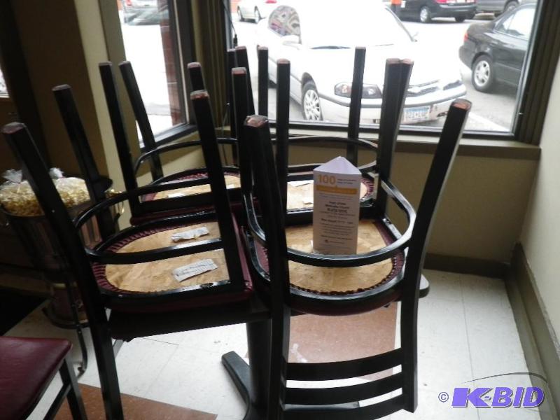 lot 30 image: Dining table and 4 chairs...