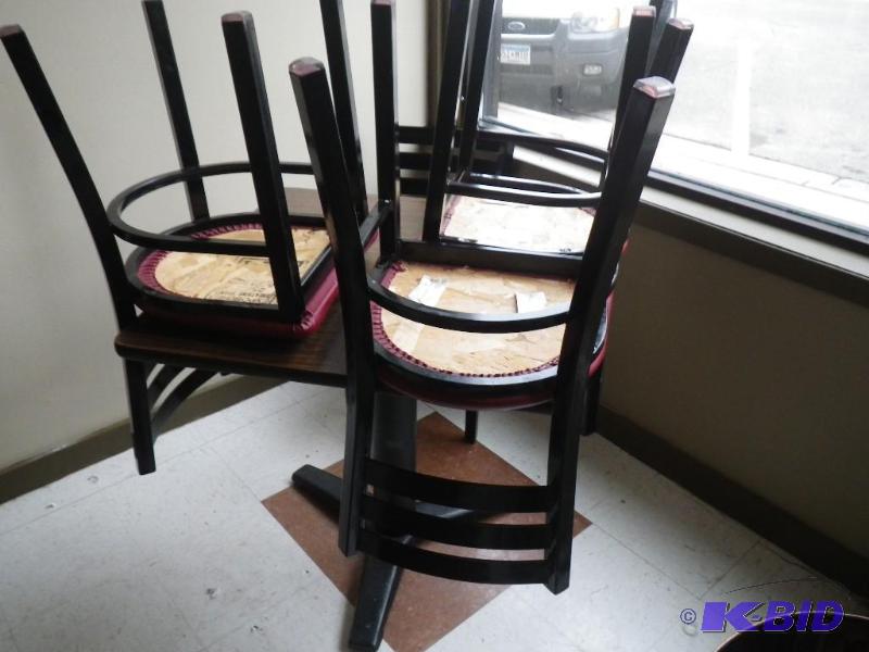 lot 31 image: Dining table and 4 chairs...