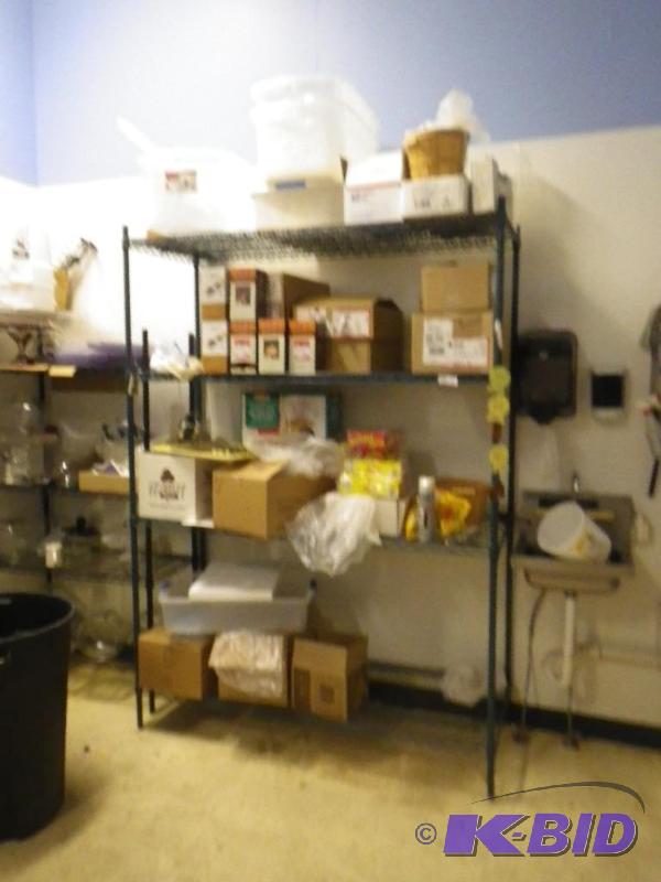 lot 38 image: Wire rack shelving...