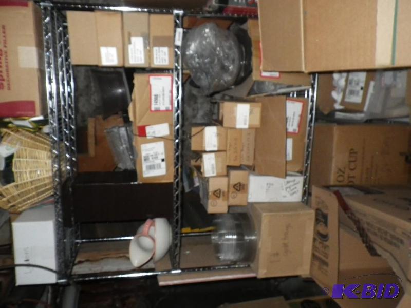 lot 51 image: Wire rack shelf unit...
