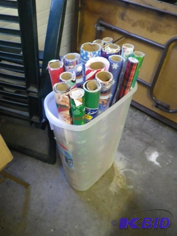wrapping paper and container...
