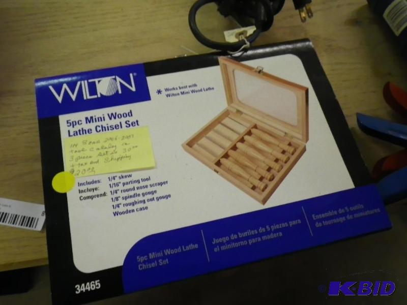 Wilton wood lathe chisel set, new...