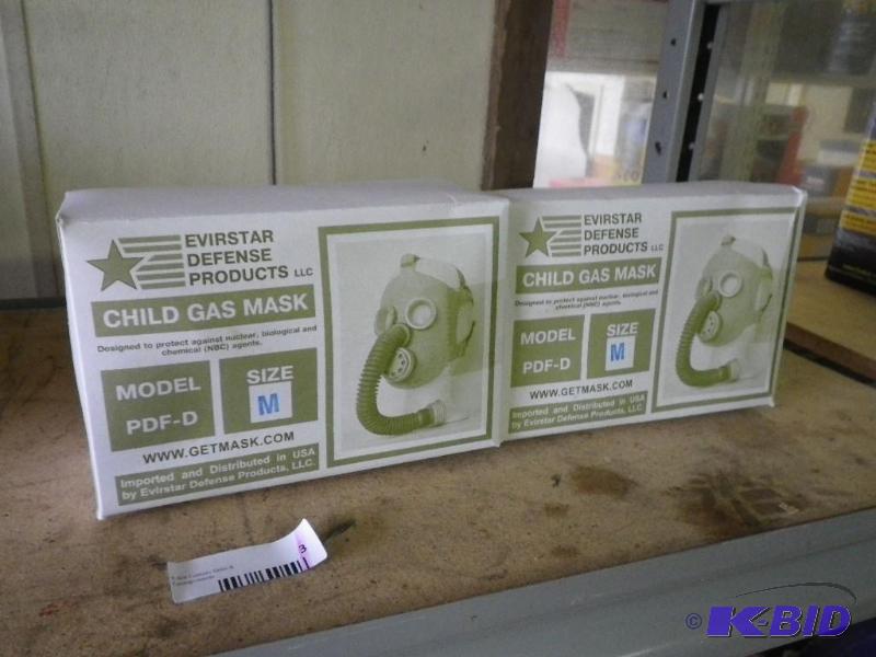 2 New childs gas masks, size M...