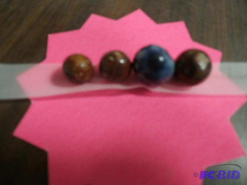4 civil war era bennington glazed marbles...