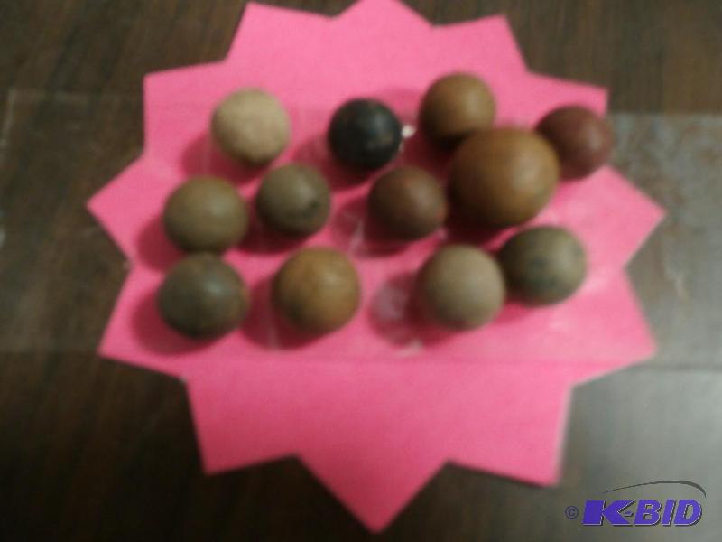4 civil war era bennington glazed marbles...