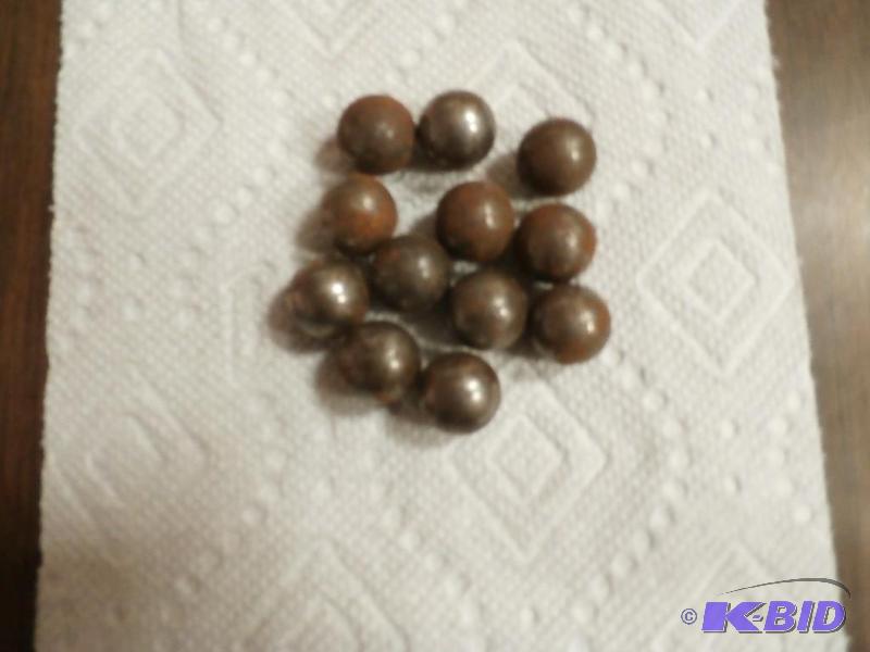 12 steelie marbles...
