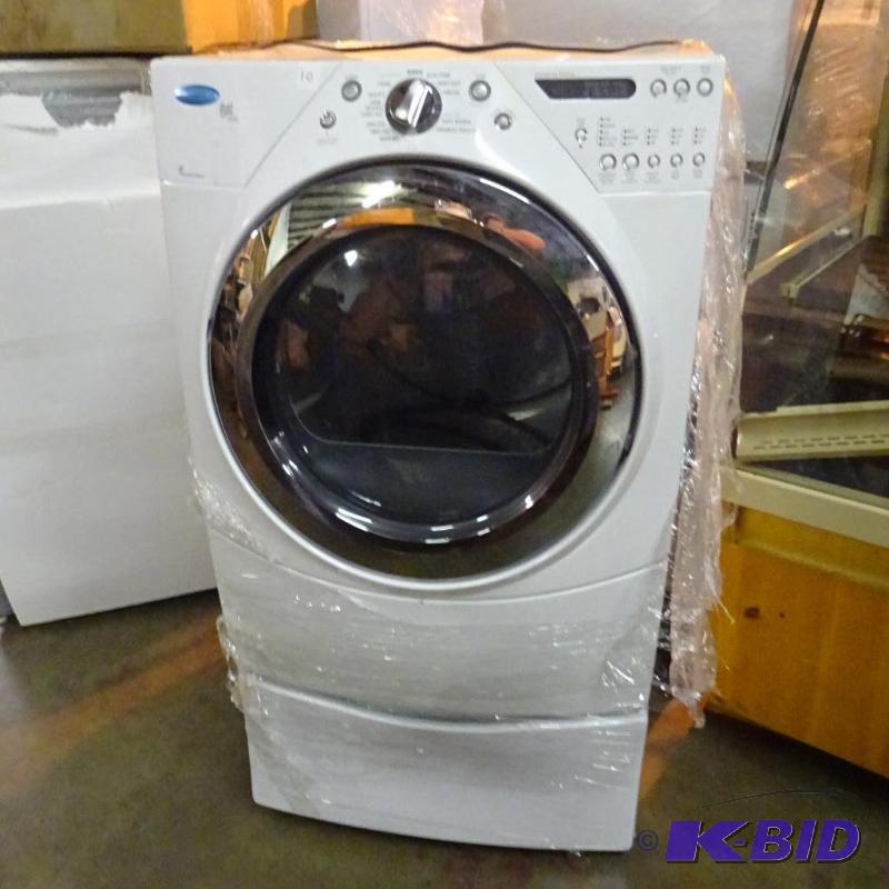 lot 10 image: Whirlpool duet steam dryer WGD9610XWO. Natura...